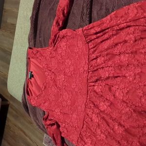 Red lace top